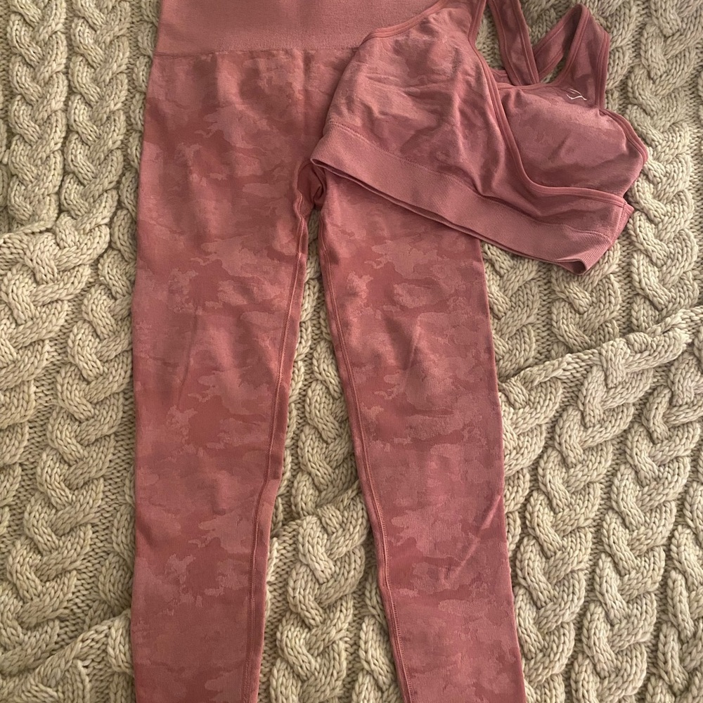 Pink Camo Gymshark Set
